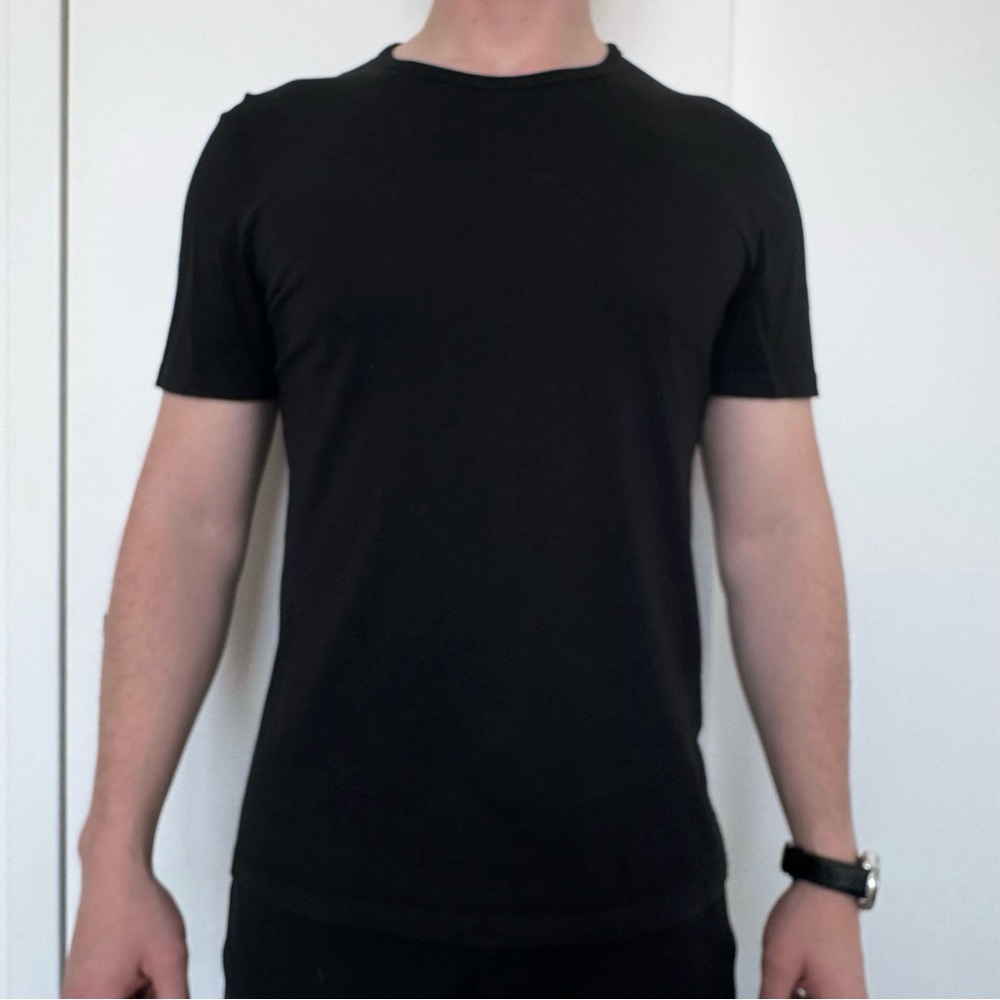 ASKET Classic Black Men's T-Shirt Minimalist 100% Cotton Basic Made in Portugal